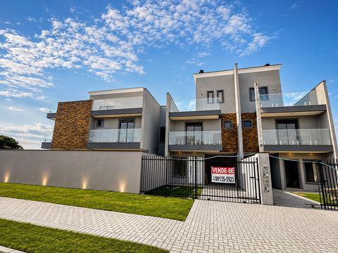 Fachada completa do triplex em Curitiba